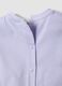 Purple short-sleeved pure organic cotton T-shirt with frills_3