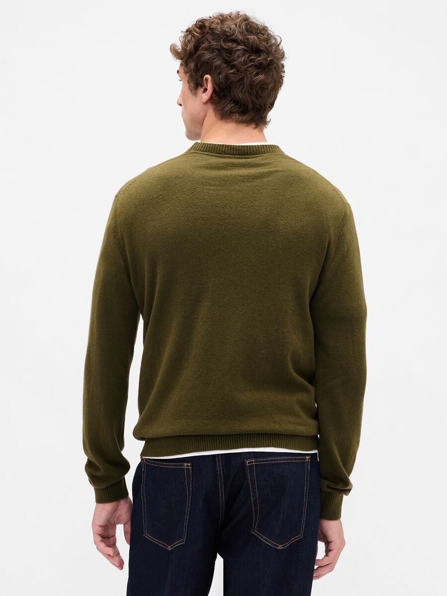 Green sweater in cotton and acrylic_1