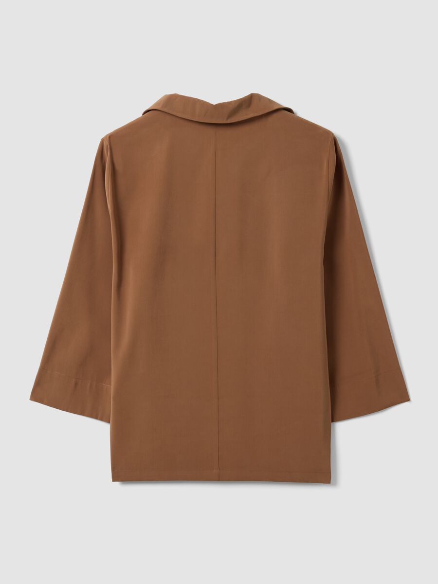 Beige viscose-blend shirt with classic collar_6