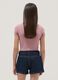 Pink short-sleeve stretch-cotton T-shirt_2