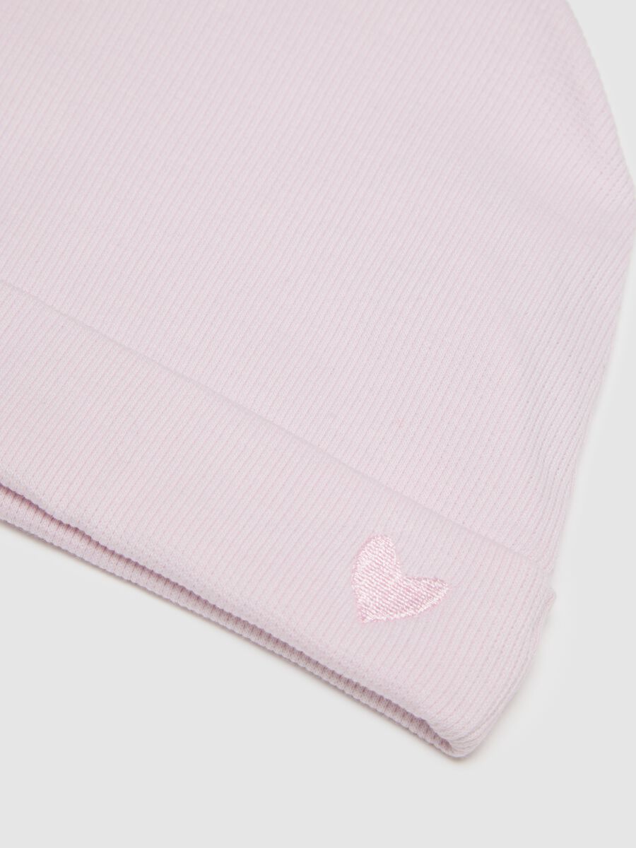 Bipack cappelli in cotone elasticizzato rosa regular fit per neonate_1