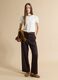 Beige stretch viscose crew-neck T-shirt_1