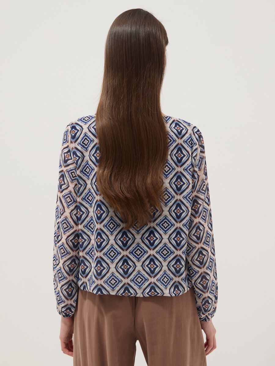 Multicoloured patterned blouse with long sleeves, regular fit_3