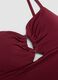 Red stretchy one-piece swimsuit with straps_5