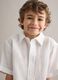 White pure linen oversized shirt for boys_2