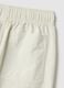 Children's straight jogger trousers in pure beige cotton_3