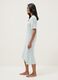 Blue pure viscose nightdress regular fit_1