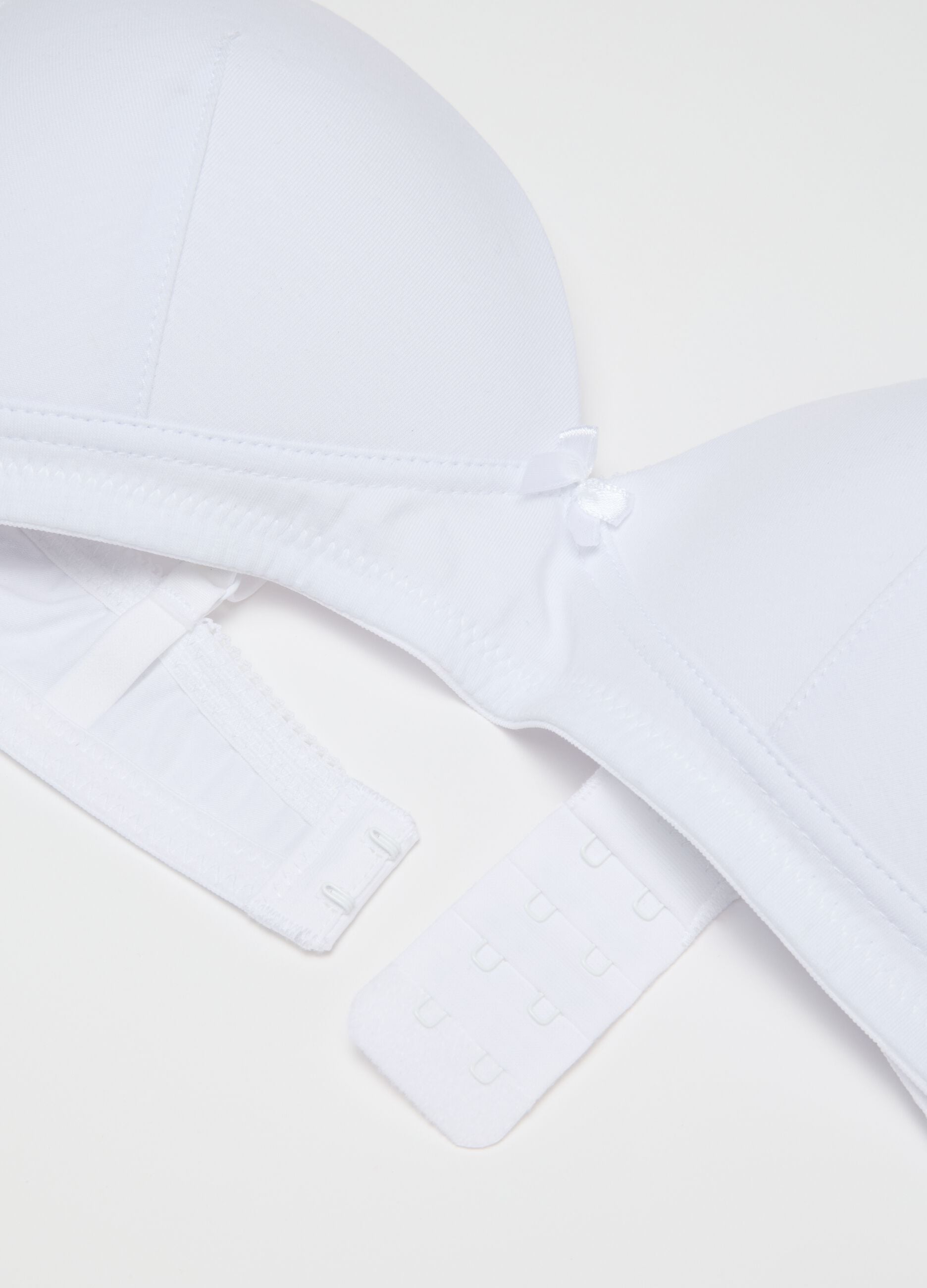 Women's White Stretch Cotton Bra
