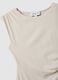 Beige stretch fabric bodysuit regular fit_5