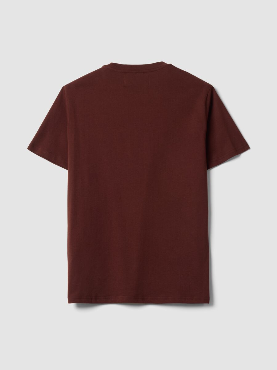 T-shirt marrone in puro cotone con girocollo e stampa Jeep_2