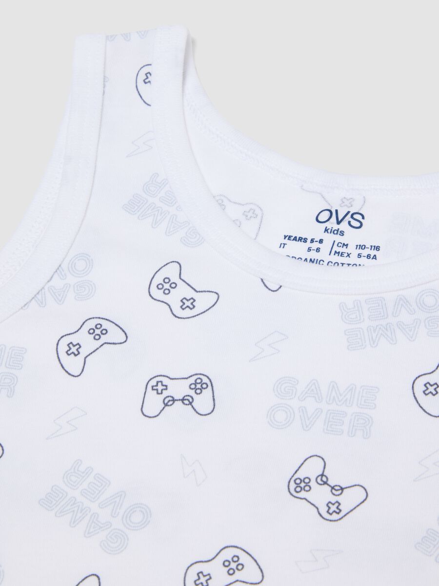 2-pack boys&rsquo; multicolour organic cotton vests with print_3