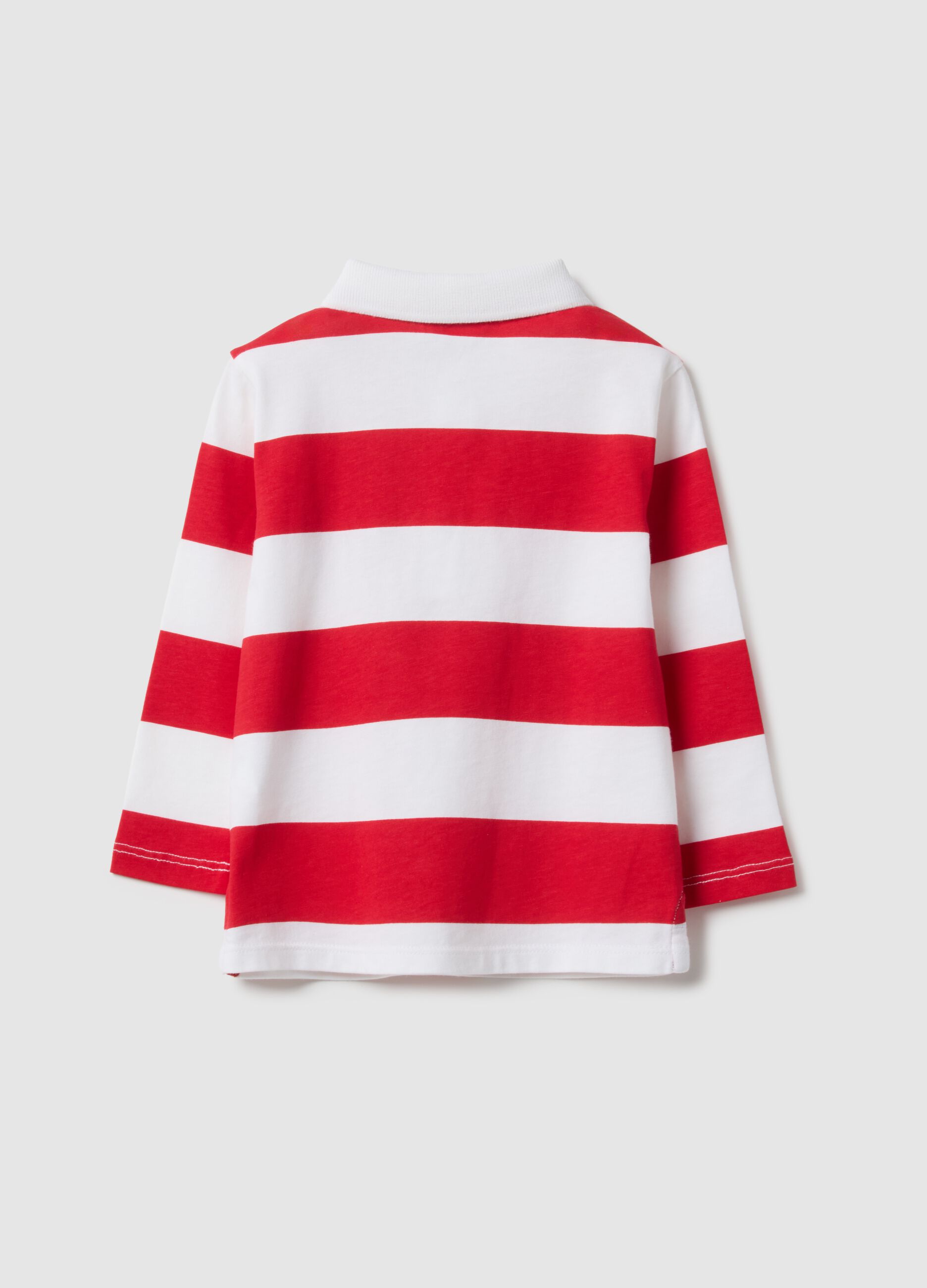 Multicolour stripe polo in pure cotton for boys regular fit