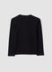 Black regular-fit stretch organic cotton T-shirt for boys_5