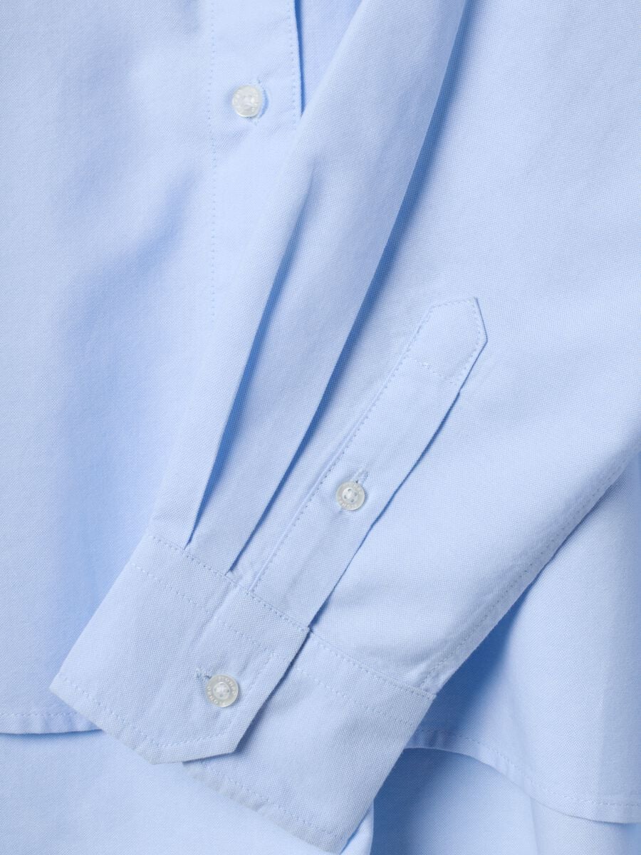 Light blue pure cotton shirt with classic collar, regular fit_5