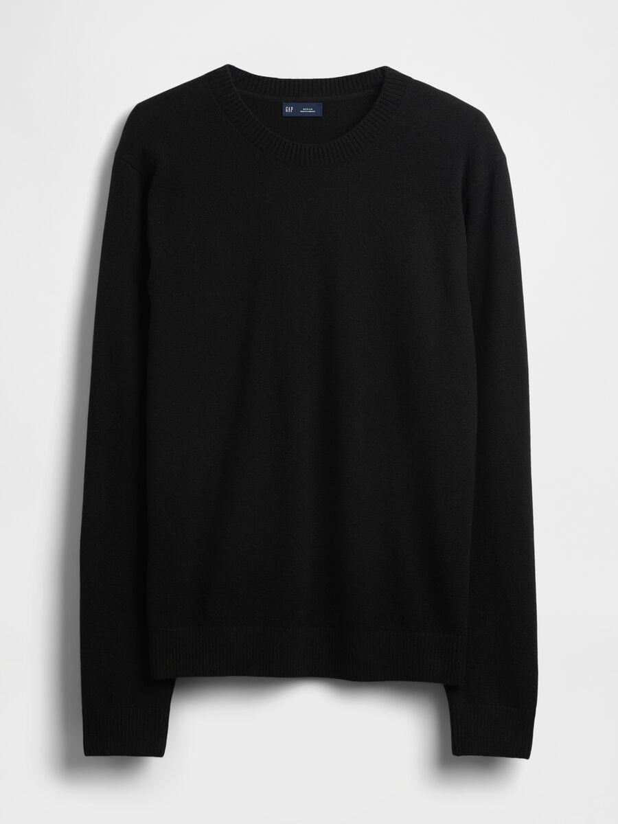 Black sweater in cotton blend_3