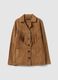 Brown genuine leather jacket regular fit with fringes_4
