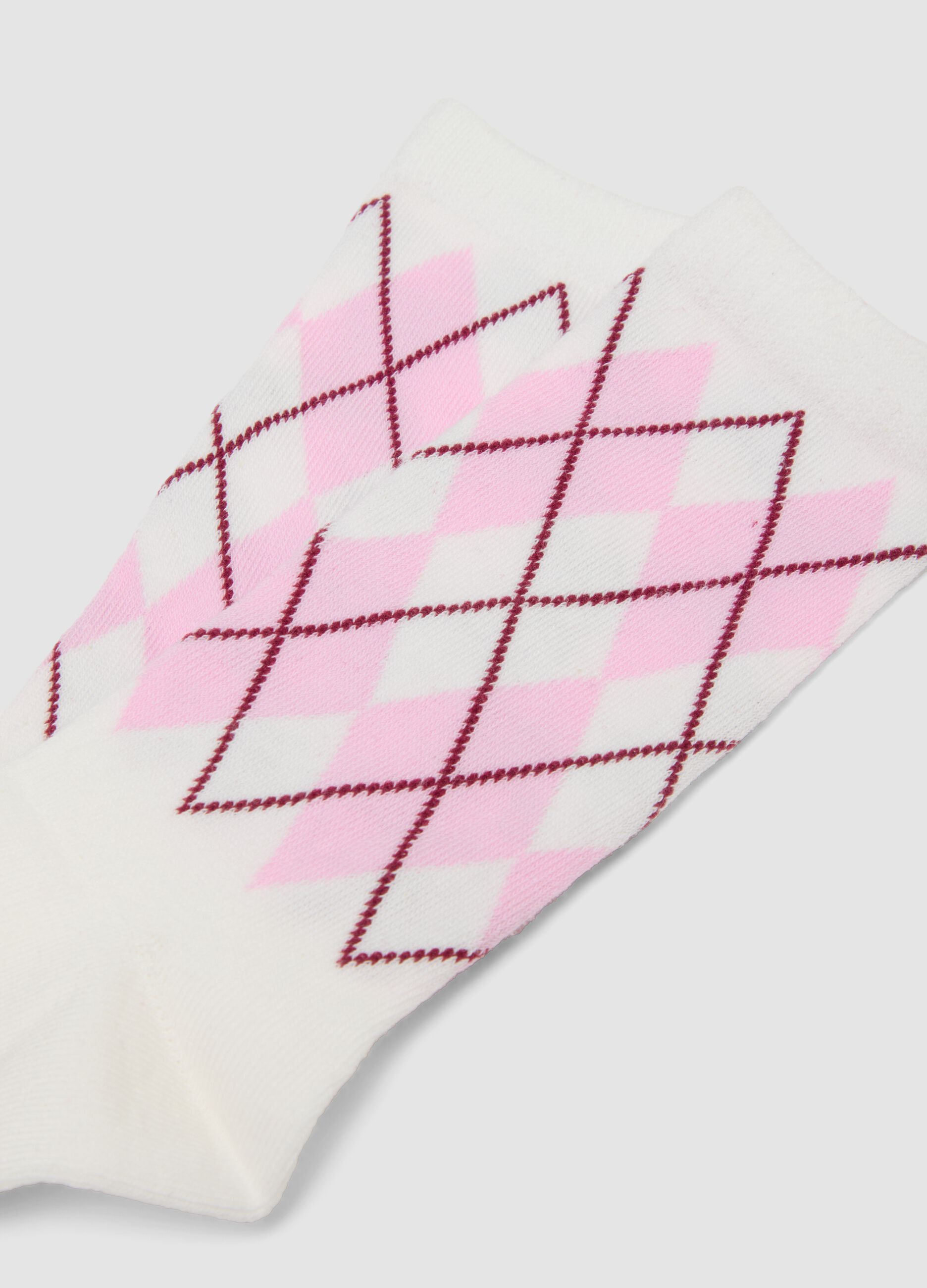 3-pack of pink midi socks in stretch organic cotton