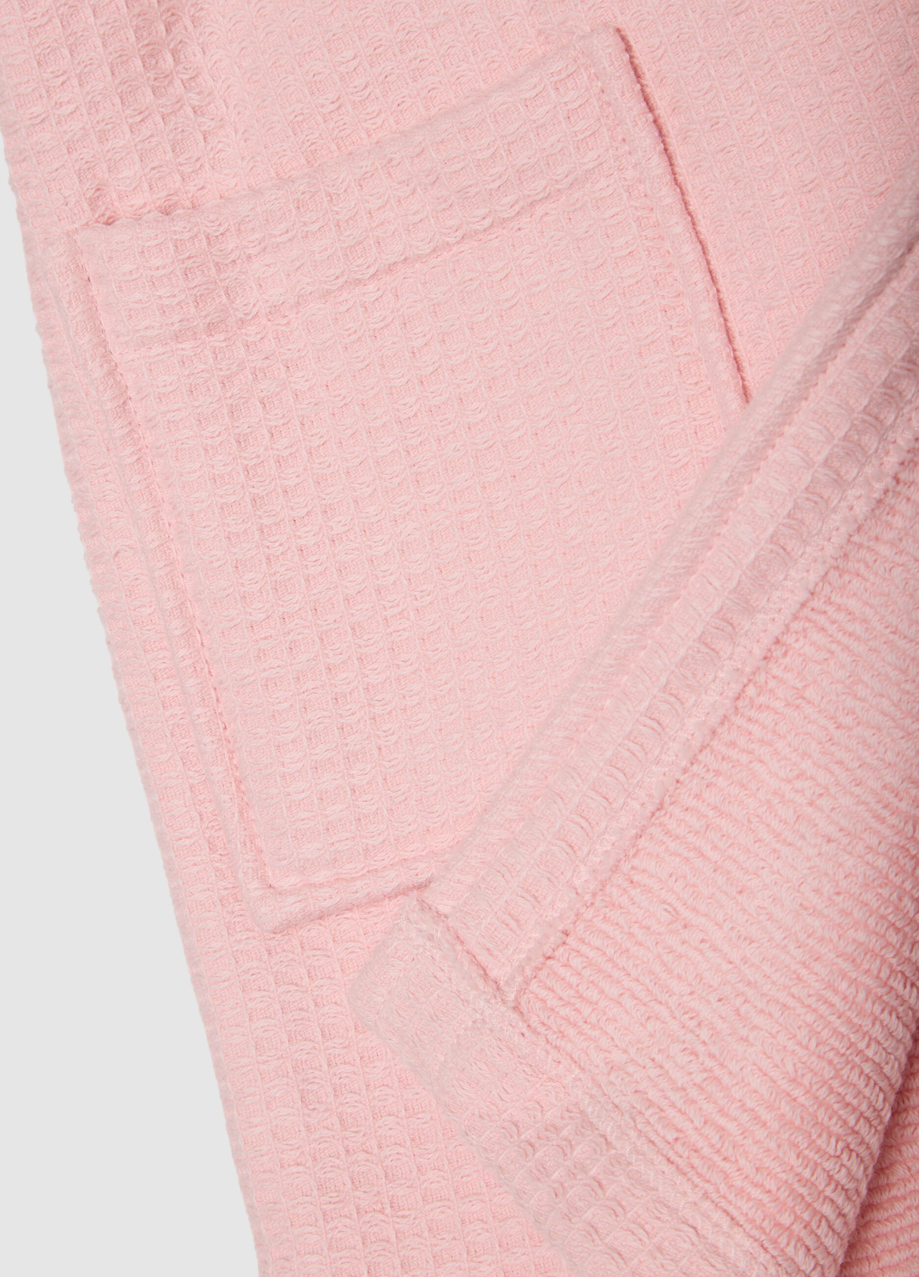 Pink pure cotton baby girls&rsquo; cow bathrobe