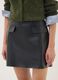 Short black A-line skirt with decorative flap pockets_2