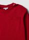 Red pure organic cotton crew-neck T-shirt with chest pocket_3