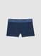 Boys&rsquo; blue mid-length boxer briefs in stretch organic cotton_0