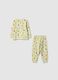 Yellow newborn pyjamas in pure cotton regular fit with prints_1