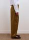 Brown stretch-cotton formal barrel-fit trousers_3