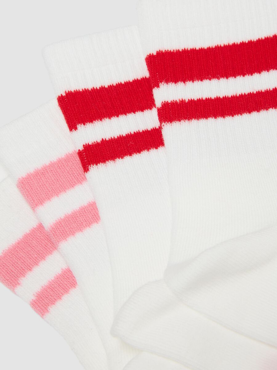 Girls&rsquo; multicolour organic stretch cotton midi socks 3-pack_1