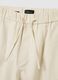 Men's beige baggy shorts in 100% cotton_5
