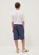 Shorts blu in puro cotone con vita elasticizzata regular fit_1