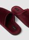 Red lined slippers for home wear_2