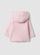 Pink hooded organic cotton-blend jacket with Minnie embroidery for baby girl_1
