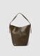 Brown hammered-effect shoulder bag_0