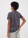 Grey pure cotton T-shirt with front print for boys_2