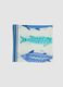 Blue pure cotton pareo with nautical print_5