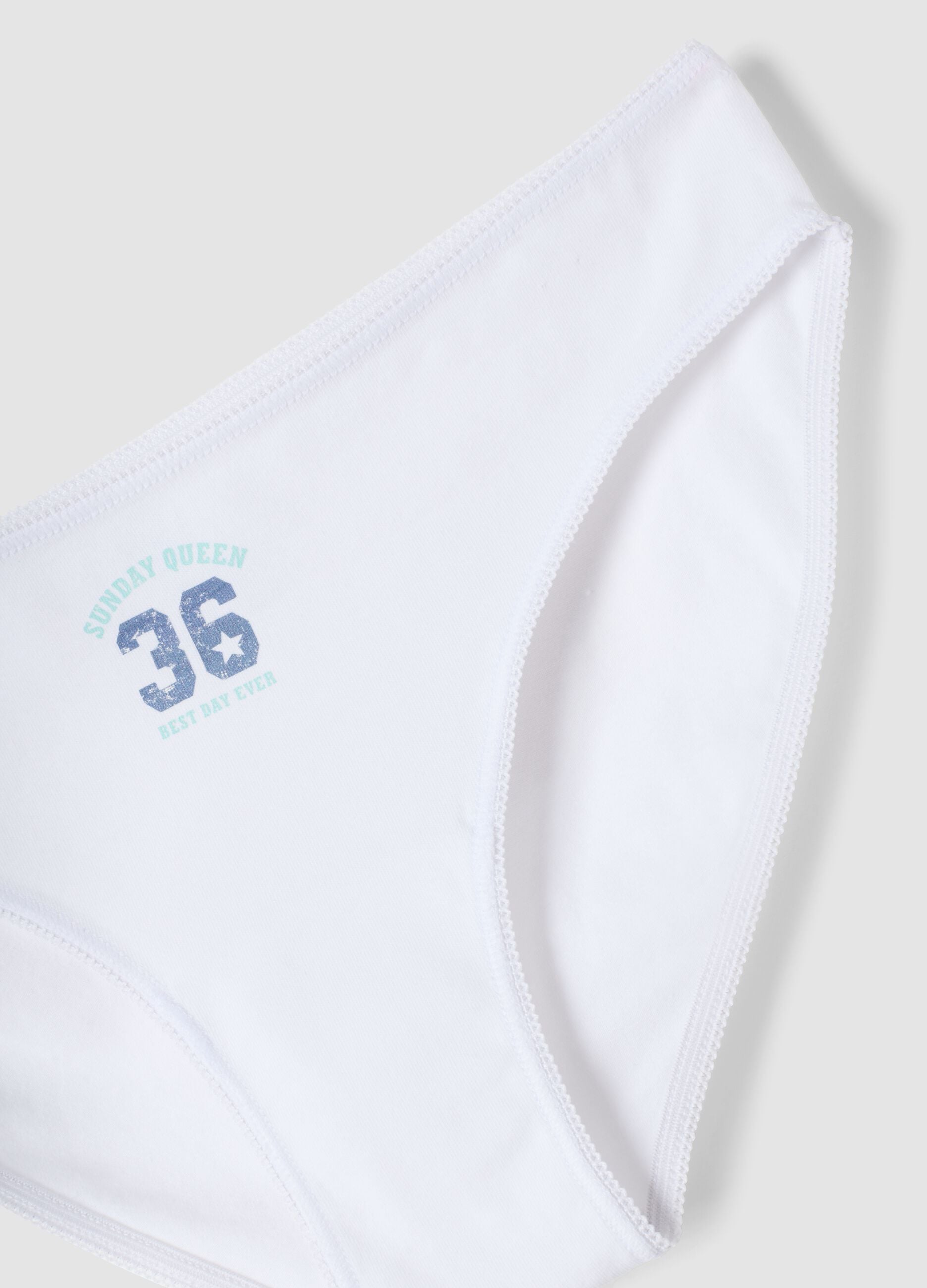Multipack of five multicolour organic stretch-cotton briefs