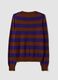 Purple pure wool striped crew-neck jumper_2