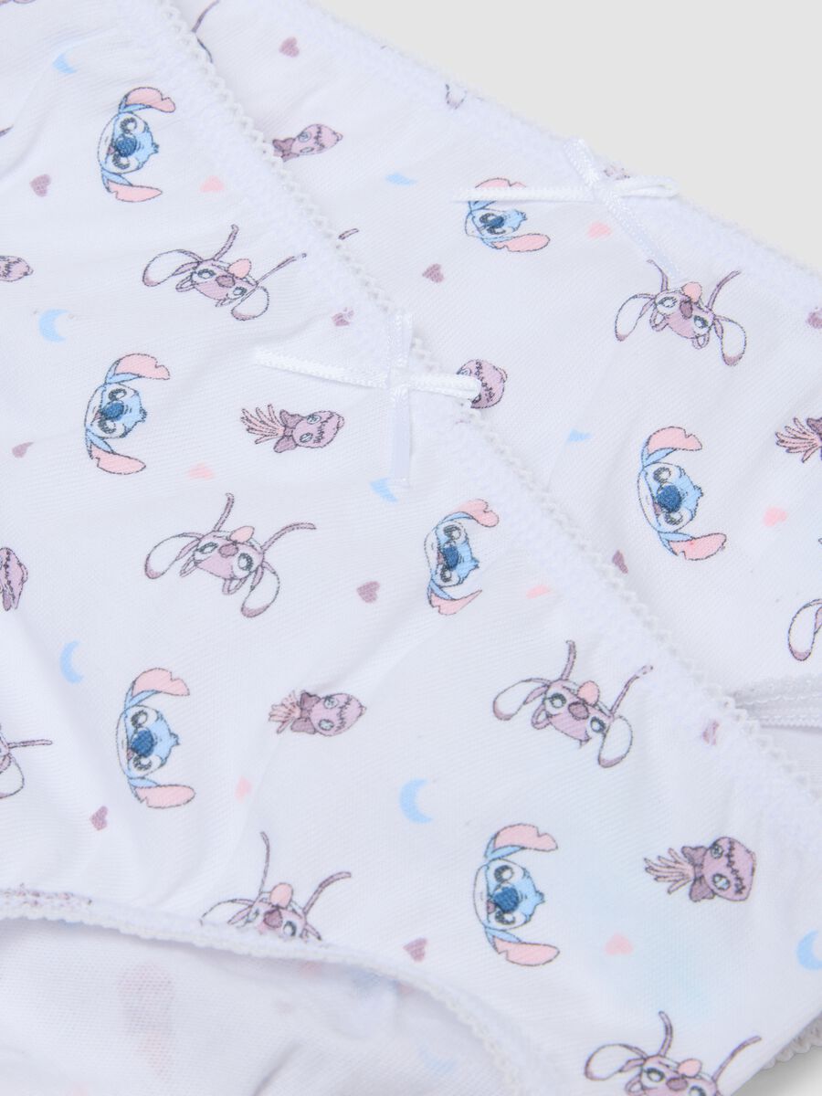 Pack of five pure organic cotton briefs with Lilo & Stitch prints for girls_3