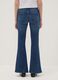 Blue stretch cotton flare jeans_2