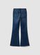 Blue stretch cotton flare jeans_6