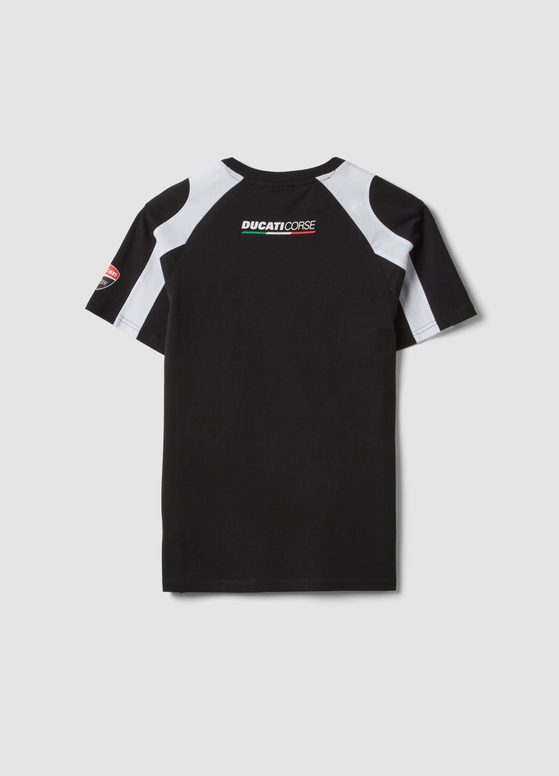 Black short-sleeve cotton-blend T-shirt for boys, relaxed fit