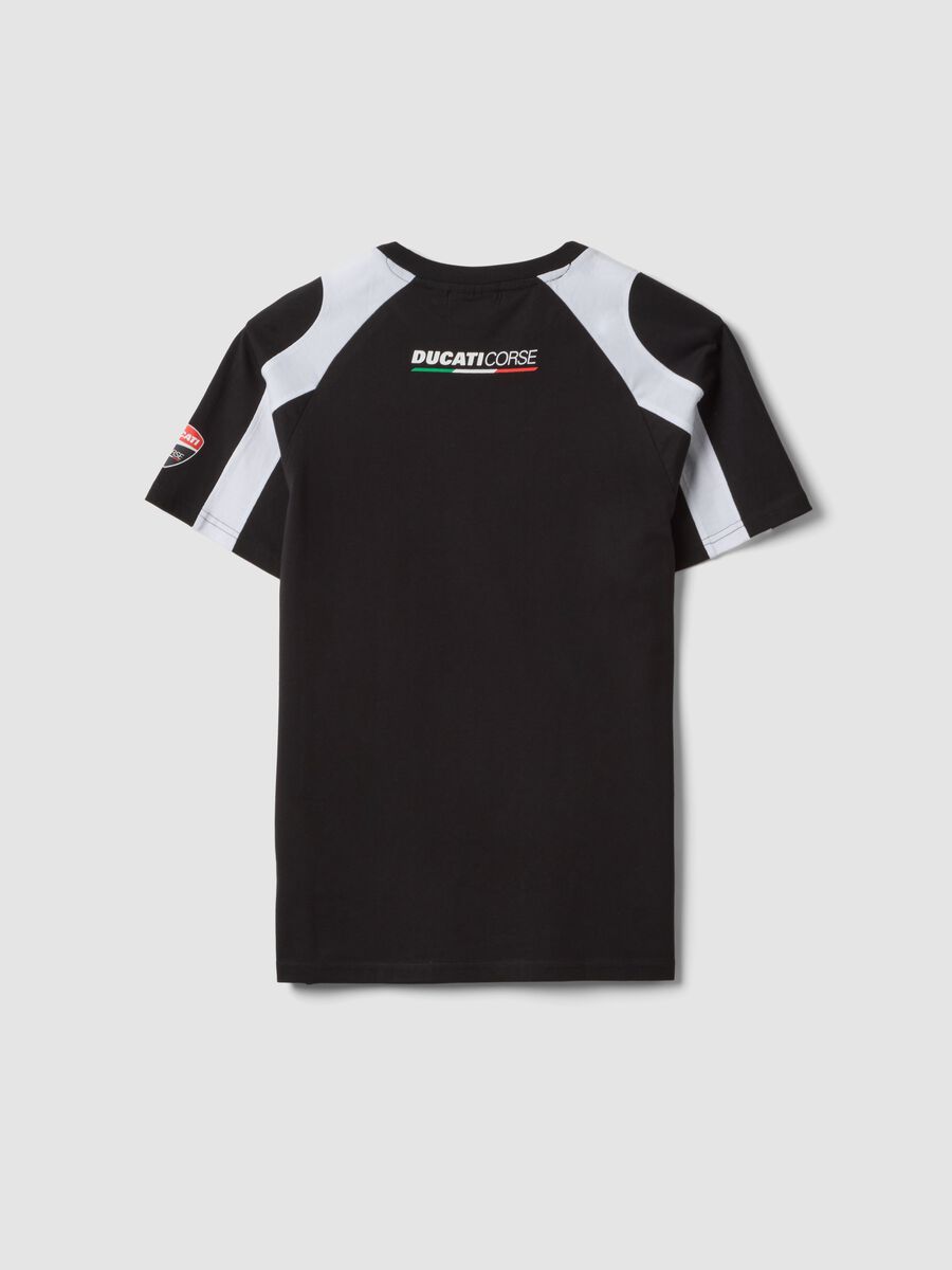 T-shirt nera in misto cotone a maniche corte per ragazzo relaxed fit_4