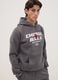 Grey cotton-blend hoodie with Chicago Bulls print_0