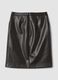 Black midi skirt with front slit_6