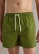 Green swim shorts with elasticated waistband and drawstring_1