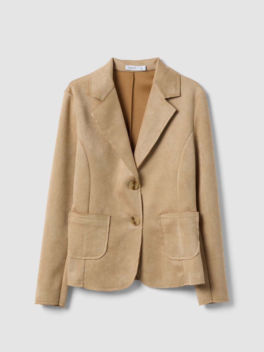 Beige Lightweight Regular Fit Jacket with Pockets_4