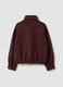 Brown stretch-fabric high-neck jacket, regular fit_1