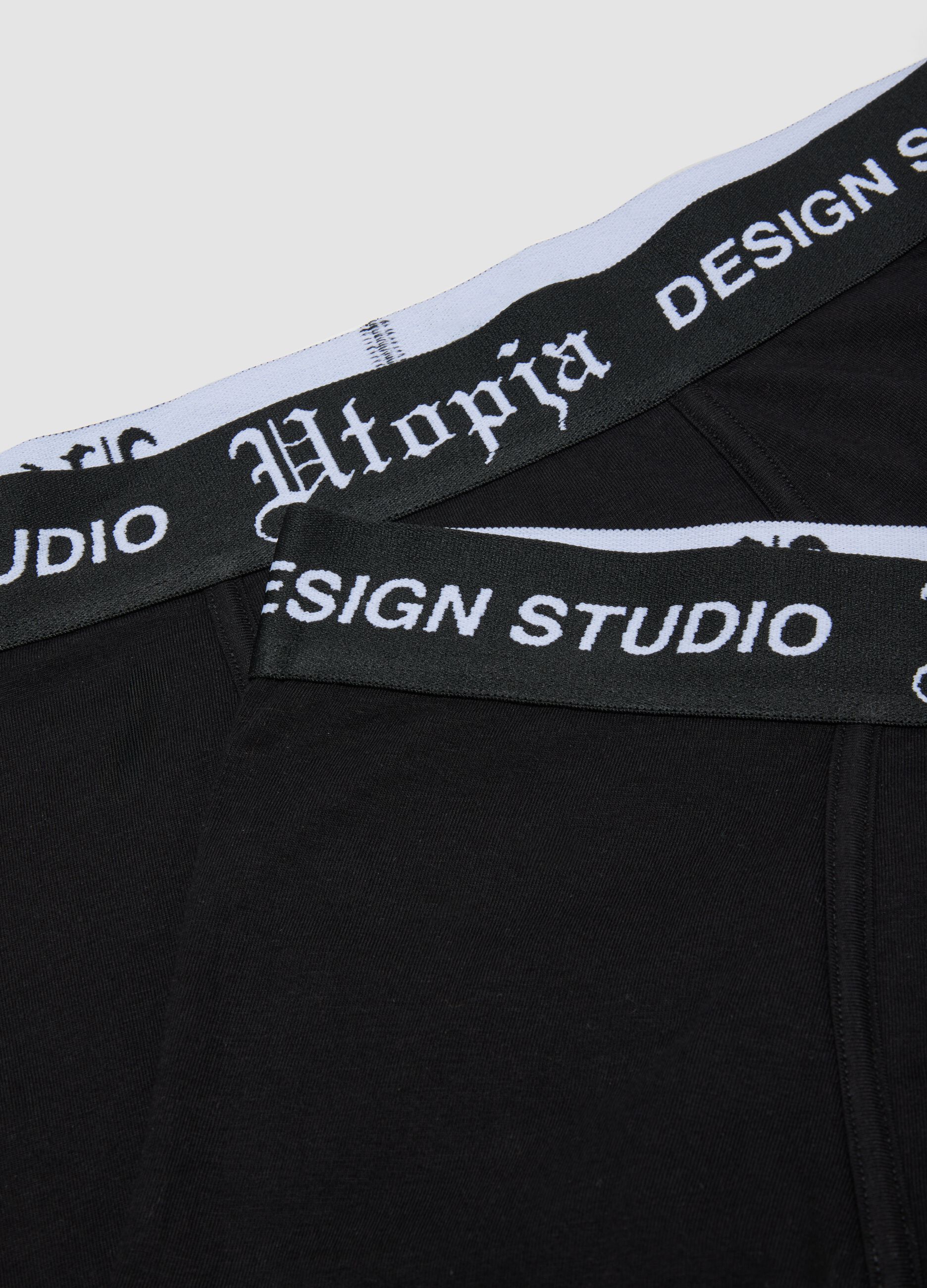 2-Pack Midi Boxer Shorts Black
