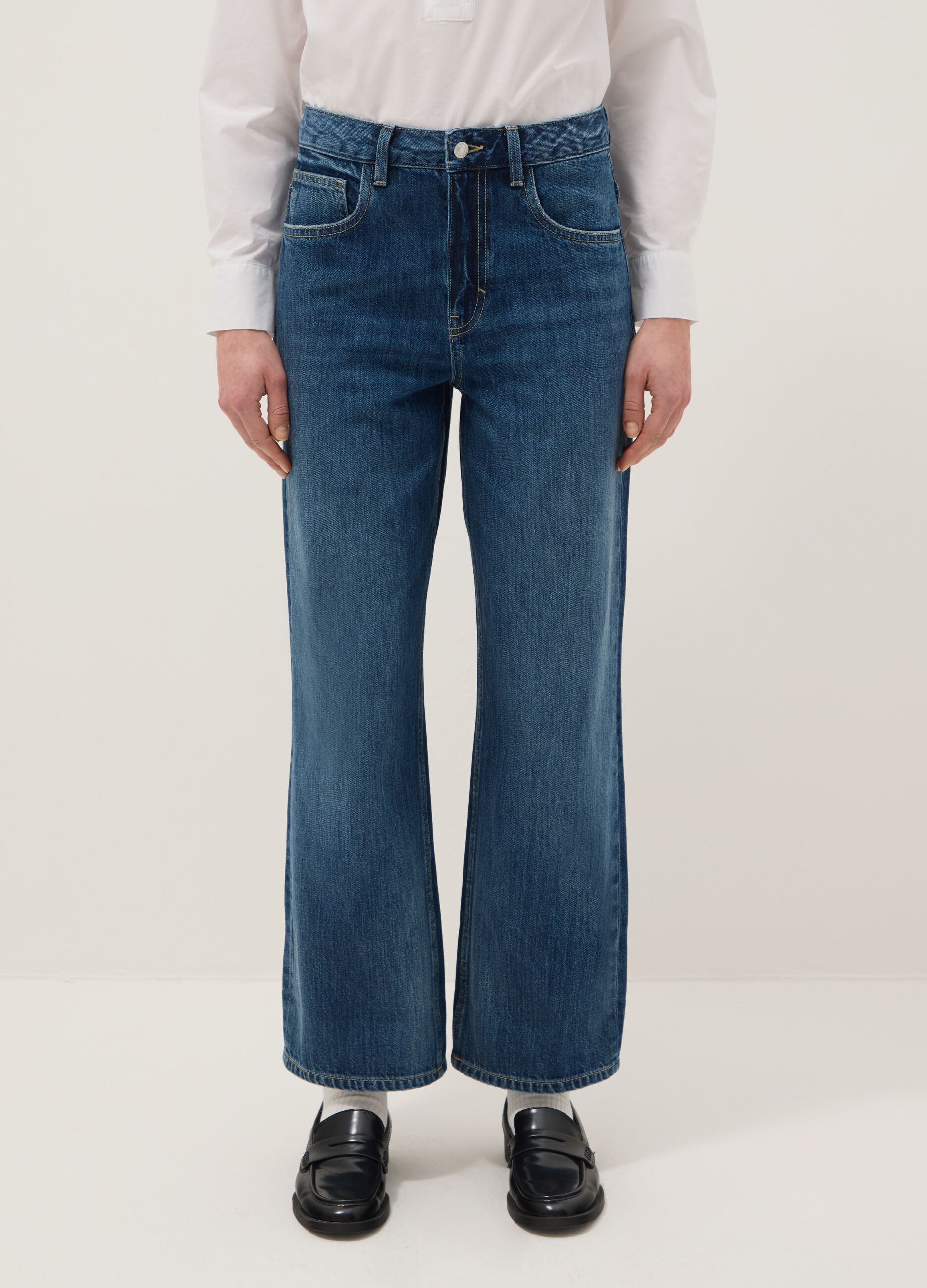 Pure Cotton Blue Baggy Fit Jeans