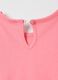 Girls&rsquo; pink dress in 100% cotton with puff sleeves_3